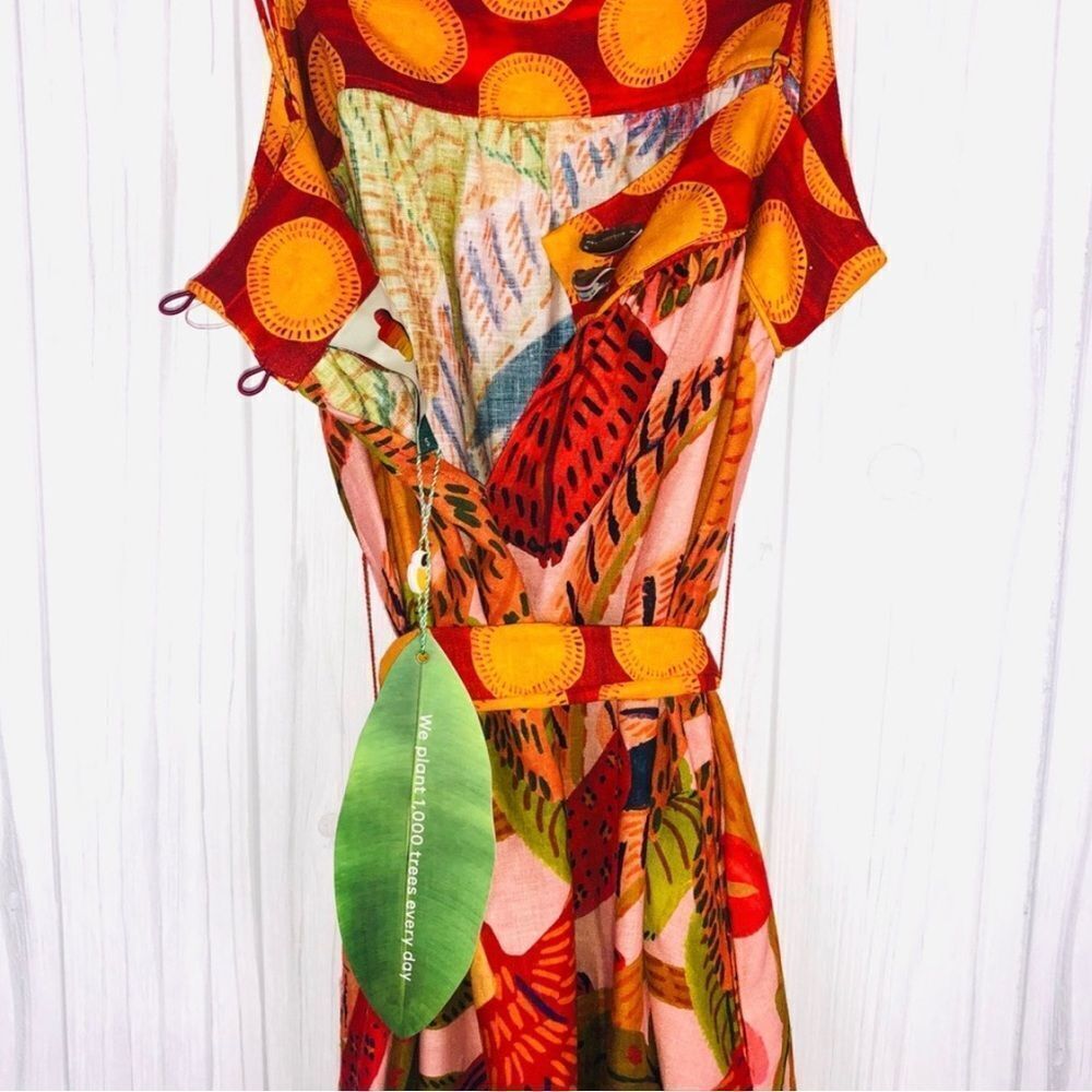 NWT Farm Rio Dress Maxi Belted Floral - Picture 8 of 16